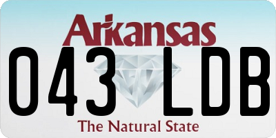 AR license plate 043LDB