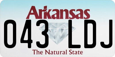 AR license plate 043LDJ