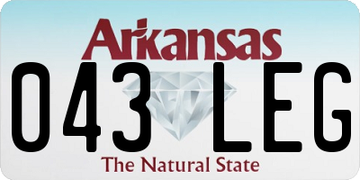 AR license plate 043LEG