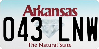 AR license plate 043LNW