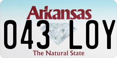 AR license plate 043LOY