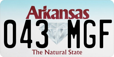 AR license plate 043MGF