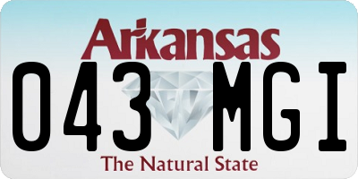 AR license plate 043MGI
