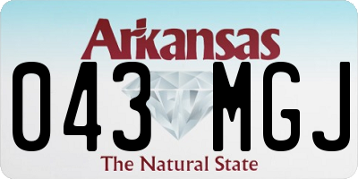 AR license plate 043MGJ
