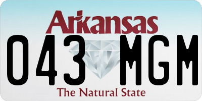 AR license plate 043MGM