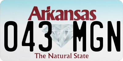 AR license plate 043MGN