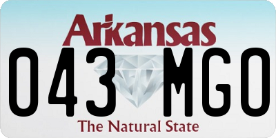 AR license plate 043MGO