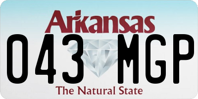 AR license plate 043MGP