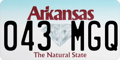 AR license plate 043MGQ