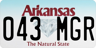 AR license plate 043MGR