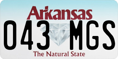 AR license plate 043MGS