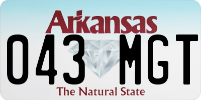 AR license plate 043MGT