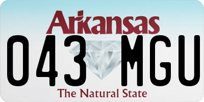 AR license plate 043MGU