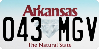 AR license plate 043MGV