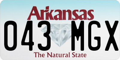 AR license plate 043MGX
