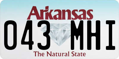 AR license plate 043MHI