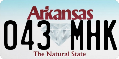 AR license plate 043MHK