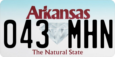 AR license plate 043MHN