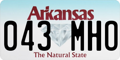 AR license plate 043MHO