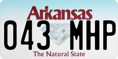 AR license plate 043MHP