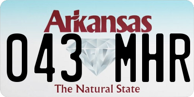 AR license plate 043MHR