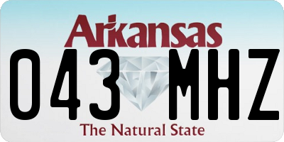 AR license plate 043MHZ