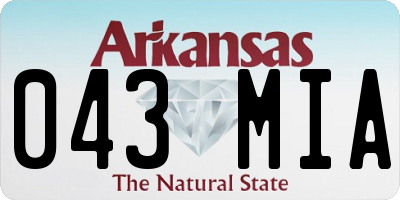 AR license plate 043MIA