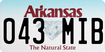 AR license plate 043MIB