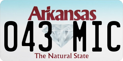 AR license plate 043MIC