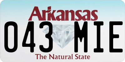 AR license plate 043MIE