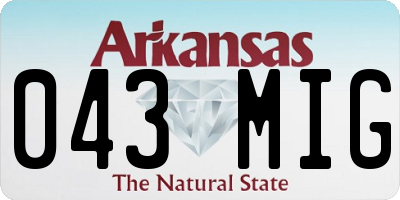 AR license plate 043MIG