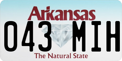 AR license plate 043MIH