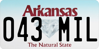 AR license plate 043MIL