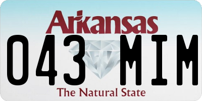 AR license plate 043MIM