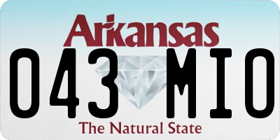 AR license plate 043MIO