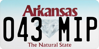 AR license plate 043MIP