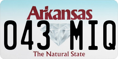 AR license plate 043MIQ