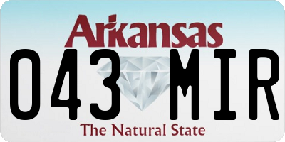 AR license plate 043MIR