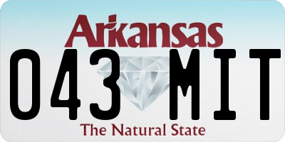 AR license plate 043MIT