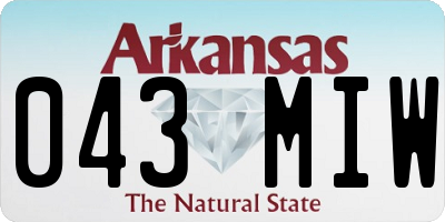 AR license plate 043MIW