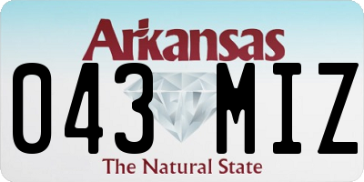 AR license plate 043MIZ