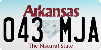 AR license plate 043MJA