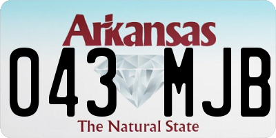 AR license plate 043MJB