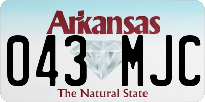 AR license plate 043MJC