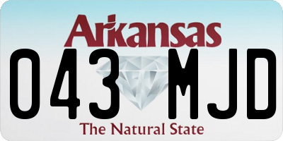 AR license plate 043MJD