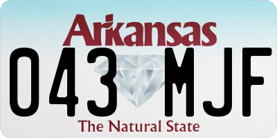 AR license plate 043MJF