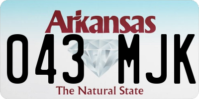 AR license plate 043MJK