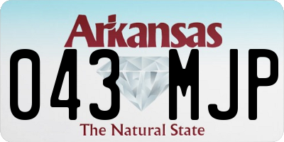 AR license plate 043MJP