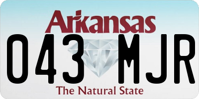 AR license plate 043MJR