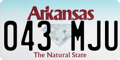 AR license plate 043MJU